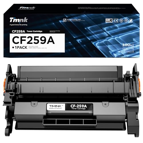 Timink 59A(CF259A) Toner Kompatibel für HP 59A Toner 59X CF259X CF259AToner Schwarz für HP Laserjet Pro M304, M304a,M404, M404dw M404dn M404n Laserjet Pro MFP M428fdw M428 M428fdn M428dw (1 Schwarz) von Timink