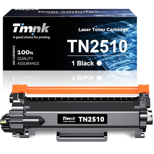 Timink TN-2510 Hochleistungs-Toner Kompatibel für Brother TN2510 für HL-L2400DW HL-L2445DW DCP-L2660DW DCP-L2620DW MFC-L2800DW MFC-L2860DW Laserdrucker(1 SCHWARZ, 1200 Seiten pro Toner) von Timink