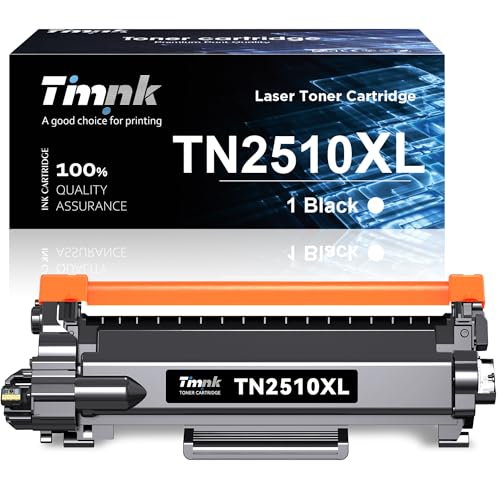 Timink TN-2510XL Hochleistungs-Toner Kompatibel für Brother TN2510XL für HL-L2400DW HL-L2445DW DCP-L2660DW DCP-L2620DW MFC-L2800DW MFC-L2860DW Laserdrucker(1 SCHWARZ, 3000 Seiten pro Toner) von Timink