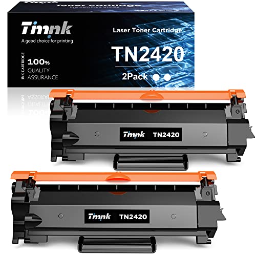 Timink TN2420 TN 2420 Kompatible Tonerkartusche für Brother TN2420 TN2410 für MFC-L2710DW L2710DN DCP-L2510D L2530DW L2550DN, HL-L2310D L2350DW L2370DN L2375DW, L2730DW L2750DW (2 Schwarz) von Timink