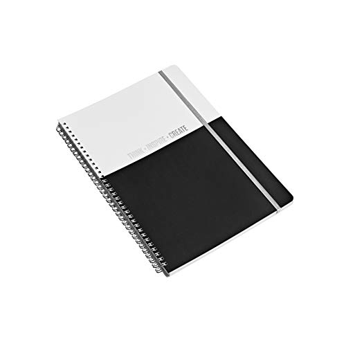 Tinc A4-Notizbuch, einfarbig, Spiralbindung, klassisches Design, linierte Seiten für Büro von Tinc