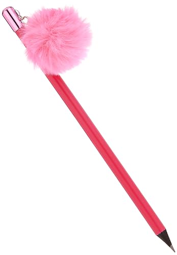 Tinc Großer Pompom-Bleistift für Jungen und Mädchen, niedlicher und flauschiger Pompom-Bleistift, Pink von Tinc