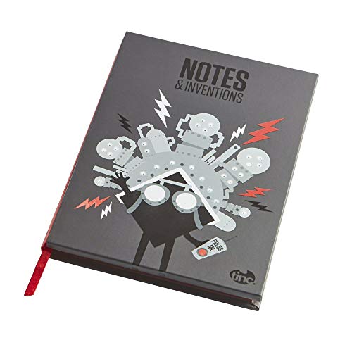 Tinc Kinder-Notizbuch für die Schule, cooles Charakter-Notizbuch mit beleuchtetem Vorderdeckel, Schulhefte und Schulbedarf, schwarz von Tinc