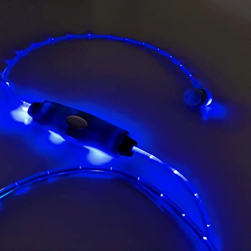 Tinc Leuchtende Kopfhörer mit Kabel, blinkende Blaue Glofone, für Telefon, Tablet und Computer-Kopfhörer von Tinc