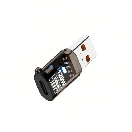 TingHaoO Multifunktionaler High-Speed-USB-auf-Typ-C-Konverter, 120 W, 10 Gbit/s, Dateiübertragung mit Kopfhörerkompatibilitäten von TingHaoO