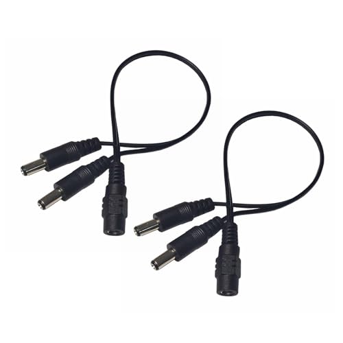TingHaoO Strom-Splitterkabel, DC 5,5 x 2,1 mm, 1 auf 2-Wege-Y-Adapter für LED-Licht, Überwachungskamera, Router von TingHaoO
