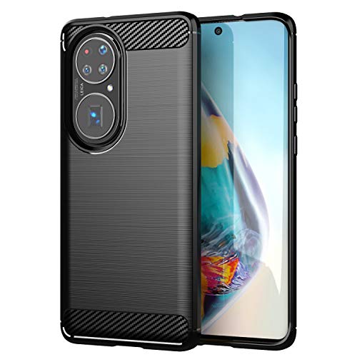 TingYR Hülle für Huawei P50 Pro, Ultra Thin Silikon hülle Abdeckung Telefon Case Stoßfest Case Schutzhülle, Handyhülle für Huawei P50 Pro Smartphone.(Schwarz) von TingYR