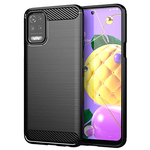 TingYR Hülle für LG K52, Ultra Thin Silikon hülle Abdeckung Telefon Case Stoßfest Case Schutzhülle, Handyhülle für LG K52 Smartphone.(Schwarz) von TingYR