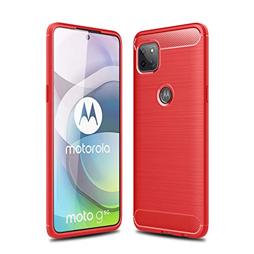 TingYR Hülle für Motorola Moto G 5G, Ultra Thin Silikon hülle Abdeckung Telefon Case Stoßfest Case Schutzhülle, Handyhülle für Motorola Moto G 5G Smartphone.(Rot) von TingYR