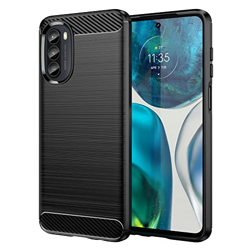 TingYR Hülle für Motorola Moto G52, Ultra Thin Silikon hülle Abdeckung Telefon Case Stoßfest Case Schutzhülle, Handyhülle für Motorola Moto G52 Smartphone.(Schwarz) von TingYR
