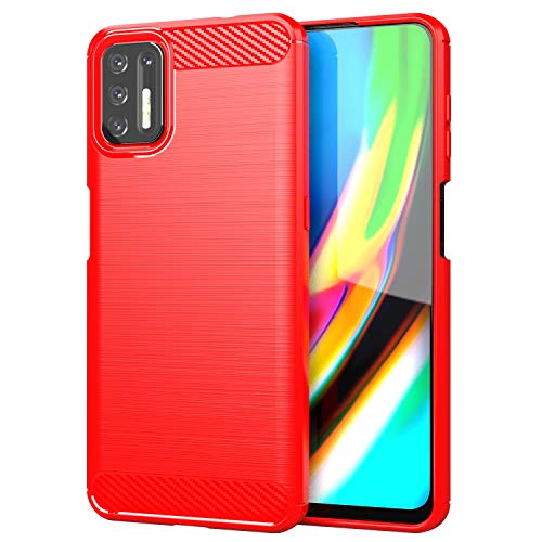 TingYR Hülle für Motorola Moto G9 Plus, Ultra Thin Silikon hülle Abdeckung Telefon Case Stoßfest Case Schutzhülle, Handyhülle für Motorola Moto G9 Plus Smartphone.(Rot) von TingYR