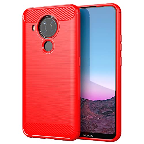 TingYR Hülle für Nokia 5.4, Ultra Thin Silikon hülle Abdeckung Telefon Case Stoßfest Case Schutzhülle, Handyhülle für Nokia 5.4 Smartphone.(Rot) von TingYR