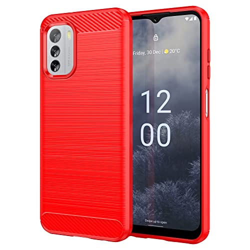 TingYR Hülle für Nokia G60, Ultra Thin Silikon hülle Abdeckung Telefon Case Stoßfest Case Schutzhülle, Handyhülle für Nokia G60 Smartphone.(Rot) von TingYR