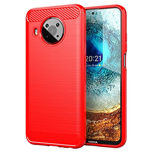 TingYR Hülle für Nokia X10/ Nokia X20, Ultra Thin Silikon hülle Abdeckung Telefon Case Stoßfest Case Schutzhülle, Handyhülle für Nokia X10/ Nokia X20 Smartphone.(Rot) von TingYR