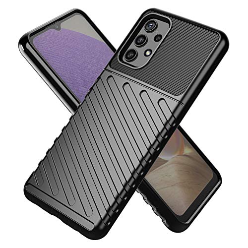 TingYR Hülle für Samsung Galaxy A32 4G, Ultra Thin Silikon hülle Abdeckung Telefon Case Stoßfest Case Schutzhülle, Handyhülle für Samsung Galaxy A32 4G Smartphone.(Schwarz) von TingYR