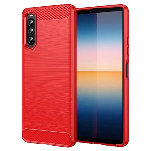 TingYR Hülle für Sony Xperia 10 IV, Ultra Thin Silikon hülle Abdeckung Telefon Case Stoßfest Case Schutzhülle, Handyhülle für Sony Xperia 10 IV Smartphone.(Rot) von TingYR