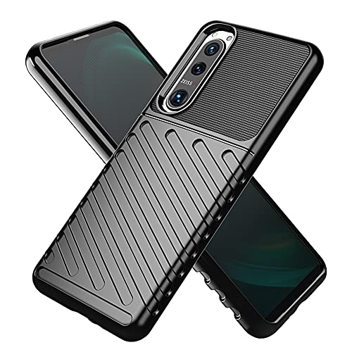 TingYR Hülle für Sony Xperia 5 III, Ultra Thin Silikon hülle Abdeckung Telefon Case Stoßfest Case Schutzhülle, Handyhülle für Sony Xperia 5 III Smartphone.(Schwarz) von TingYR