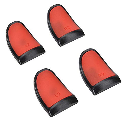L2 R2 Trigger Extender, PS4 Soft Touch Controller L2 R2 Erweiterte Griffe Tastenerweiterung Erweiterungsauslöser Tasten Verlängerung Joystick Zubehör Schaltflächen Auslöser Für Playstation 4 Game Rot von Tiiyee
