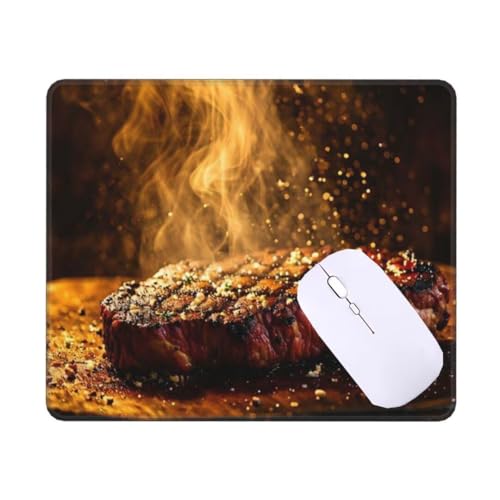Mauspad Klein Beef Steak Western Cuisine Mousepad, Schreibtischunterlage Kinder, Gaming Mauspad 36 X 30 cm rutschfest VernäHte Kanten Mouse Pad, Verbessert Geschwindigkeit und PräZision T8529 Mauspad Klein Beef Steak Western Cuisine Mousepad, Schreibtischunterlage Kinder, Gaming Mauspad 36 X 30 cm rutschfest VernäHte Kanten Mouse Pad, Verbessert Geschwindigkeit und PräZision T8529 von Tinnoon