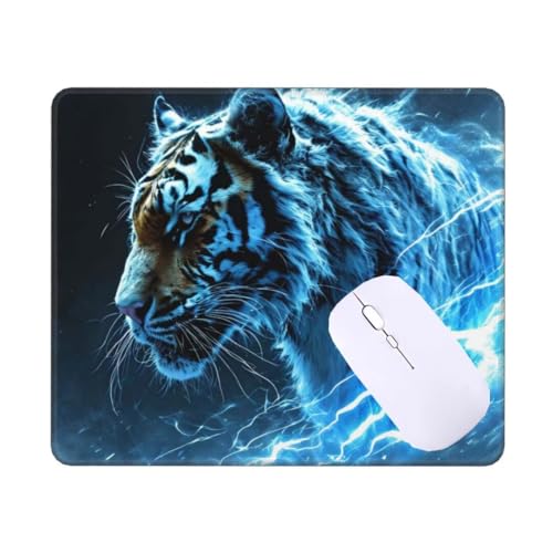 Mauspad Klein Blauer Tiger Mousepad, Schreibtischunterlage Kinder, Gaming Mauspad 60 X 40 cm rutschfest und Wasserdicht VernäHte Kanten Mouse Pad, Verbessert Geschwindigkeit und PräZision T-6287 Mauspad Klein Blauer Tiger Mousepad, Schreibtischunterlage Kinder, Gaming Mauspad 60 X 40 cm rutschfest und Wasserdicht VernäHte Kanten Mouse Pad, Verbessert Geschwindigkeit und PräZision T-6287 von Tinnoon