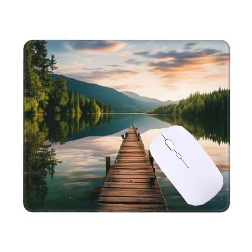 Mauspad Klein Bridge Lake Mousepad, Schreibtischunterlage Kinder, Gaming Mauspad 22 X 18 cm rutschfest und Wasserdicht VernäHte Kanten Mouse Pad, Verbessert Geschwindigkeit und PräZision T-8763 Mauspad Klein Bridge Lake Mousepad, Schreibtischunterlage Kinder, Gaming Mauspad 22 X 18 cm rutschfest und Wasserdicht VernäHte Kanten Mouse Pad, Verbessert Geschwindigkeit und PräZision T-8763 von Tinnoon