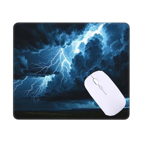 Mauspad Klein Dunkle Wolken Gewitter Blitz Mousepad, Schreibtischunterlage Kinder, Gaming Mauspad 34 X 28 cm rutschfest VernäHte Kanten Mouse Pad, Verbessert Geschwindigkeit und PräZision T10280 Mauspad Klein Dunkle Wolken Gewitter Blitz Mousepad, Schreibtischunterlage Kinder, Gaming Mauspad 34 X 28 cm rutschfest VernäHte Kanten Mouse Pad, Verbessert Geschwindigkeit und PräZision T10280 von Tinnoon