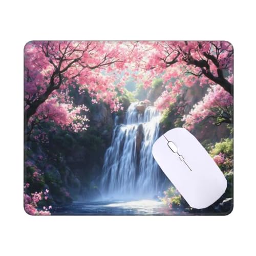 Mousepad Sakura Wasserfall Mauspad Kleine 20 x 15 x 0.3 cm, mit Rutschfester Gummiunterseite, Wasserdichtes Mouse Pad, Mini Gaming Mauspad für Damen, Herren, Kabellose Maus Laptop Büro Zuhause T-11186 Mousepad Sakura Wasserfall Mauspad Kleine 20 x 15 x 0.3 cm, mit Rutschfester Gummiunterseite, Wasserdichtes Mouse Pad, Mini Gaming Mauspad für Damen, Herren, Kabellose Maus Laptop Büro Zuhause T-11186 von Tinnoon