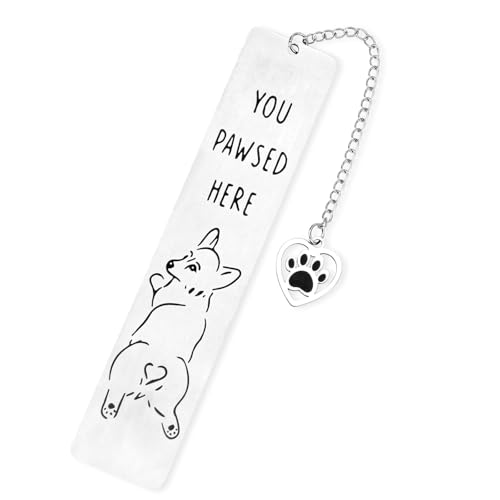 Lustiges Hunde-Lesezeichen für Frauen, Du Hast Hier Pfote Gemacht Metallisch Niedlich Geschenk für Hundebesitzer Männer Frauen Leseratten (Stil 3) von Tinoaly
