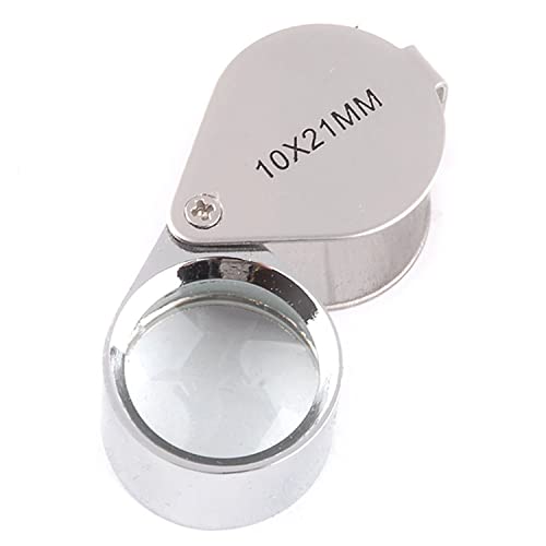 tinxi® 10 Fach Lupe Taschenlupe Vergrößerungsglas für Uhrmacher Juwelier 21mm Lupen von Tinxi