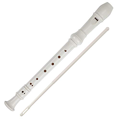 Sopran Recorder Flöte Flauta Blockflöte aus Kunststoff Griffweise Deutsche Musikalische Recorder 8 Löcher Set in C mit Tasche, Flötenwischer für Kinder Sopran Anfänger von Tioamy