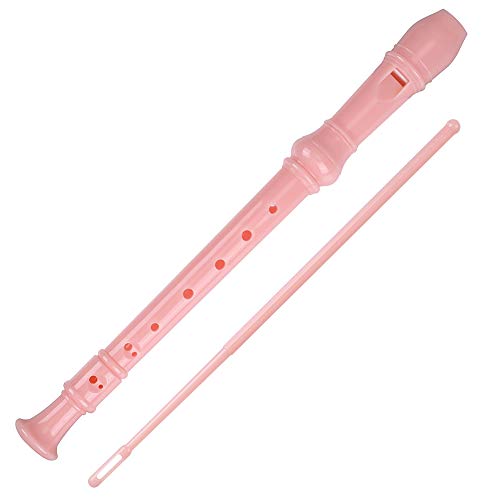 Sopran Recorder Flöte Flauta Blockflöte aus Kunststoff Griffweise Deutsche Musikalische Recorder 8 Löcher Set in C mit Tasche, Flötenwischer für Kinder Sopran Anfänger von Tioamy