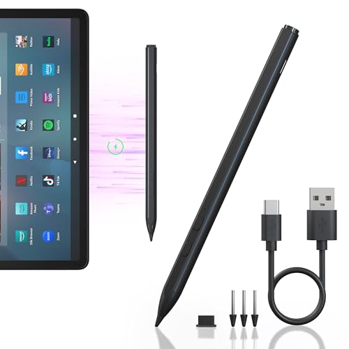 Für Fire Max 11 Stift USI 2.0 Stylus Pen – Unterstützt Google Pixel Tablet, Lenovo Chromebook Duet, Acer Chromebook Spin314, HP, Amazon Fire Max 11 Stylus, 4096 Druckempfindlichkeit USI Stylus Pen von Tioleje