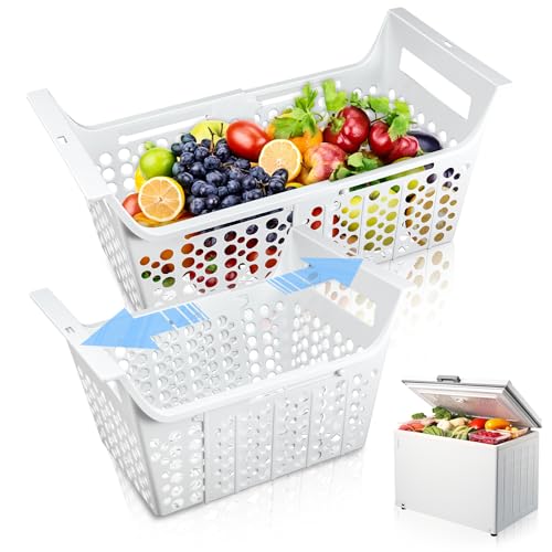 Tioncy Verstellbare Gefrierkörbe für Gefrierschrank, Gefrierschrank, Organizer, Fächer, erweiterbar, mit Griff, verstellbar von 41,4 cm bis 54,1 cm, Gefrierschrank-Organisationszubehör, 2 Stück Tioncy Verstellbare Gefrierkörbe für Gefrierschrank, Gefrierschrank, Organizer, Fächer, erweiterbar, mit Griff, verstellbar von 41,4 cm bis 54,1 cm, Gefrierschrank-Organisationszubehör, 2 Stück von Tioncy