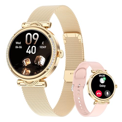 Smartwatch Damen, 1.27" HD Touchscreen Smart Watch Damen mit Telefonfunktion, IP68 Wasserdicht Schrittzähler Uhr mit Pulsuhr, SpO2, Schlafmonitor, Kalorien, Fitness Tracker für iOS Android Klein Smartwatch Damen, 1.27" HD Touchscreen Smart Watch Damen mit Telefonfunktion, IP68 Wasserdicht Schrittzähler Uhr mit Pulsuhr, SpO2, Schlafmonitor, Kalorien, Fitness Tracker für iOS Android Klein von Tipmant