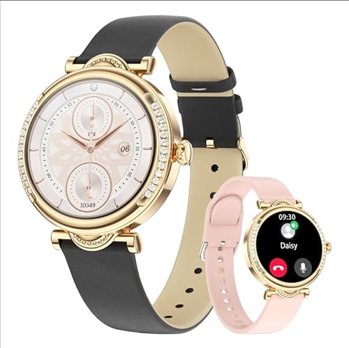 Tipmant Smartwatch Damen mit Telefonfunktion Rund, Gesundheitsuhr Schrittzähler Uhr mit 123 Sportmodi SpO2 Pulsuhr Menstruationszyklus Schlafmonitor, IP67 Wasserdicht Fitnessuhr Damen für iOS Android von Tipmant