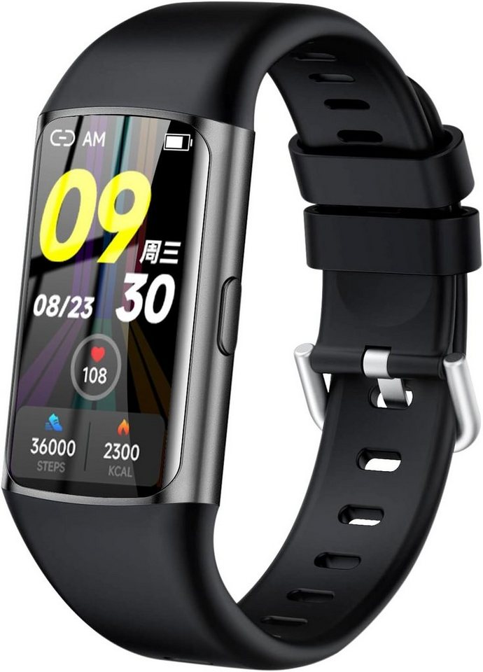 Tipmant Smartwatch (1,47 Zoll, Android, iOS), Mit Pulsmesser Schlafmonitor Schrittzähler WasserdichtIP68 Fitness Uhr von Tipmant