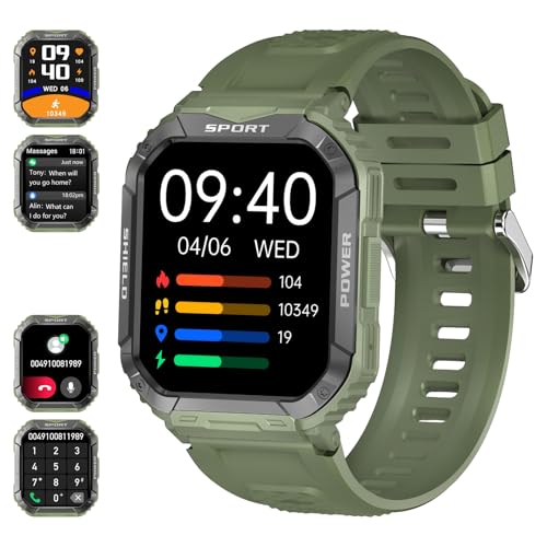 Tipmant Smartwatch Herren mit Telefonfunktion, Schrittzähler Uhr Herren IP68 Wasserdicht Fitness Tracker mit Pulsuhr SpO2 Schlafmonitor Stoppuhr Message Reminder, Sportuhr Smart Watch für Android iOS Tipmant Smartwatch Herren mit Telefonfunktion, Schrittzähler Uhr Herren IP68 Wasserdicht Fitness Tracker mit Pulsuhr SpO2 Schlafmonitor Stoppuhr Message Reminder, Sportuhr Smart Watch für Android iOS von Tipmant