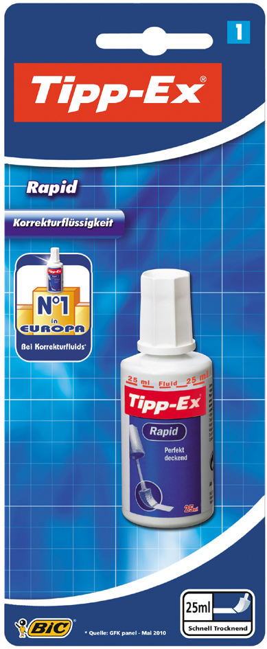 Tipp-Ex Korrekturflüssigkeit , Rapid, , weiß, 25 ml, Blister von Tipp-Ex