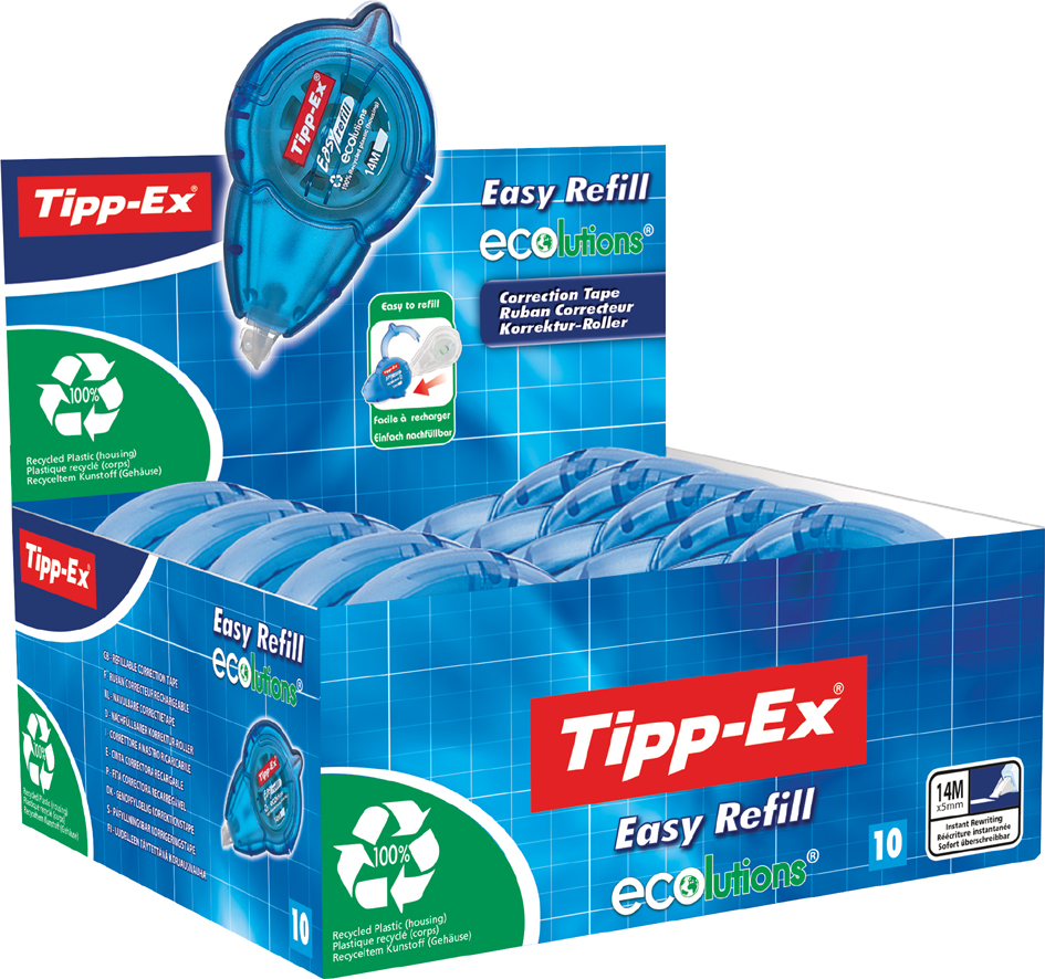 Tipp-Ex Korrekturroller , ecolutions Easy Refill, , Display von Tipp-Ex