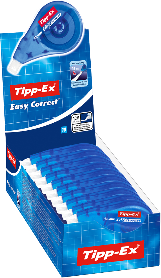 Tipp-Ex Korrekturroller Easy Correct, 4,2 mm x 12 m, Display von Tipp-Ex