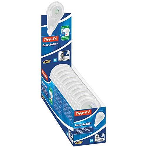 Tipp-Ex Korrekturroller Easy Refill Nachfüllkassetten, 14 m x 5 mm, 10er Pack, Ideal für das Büro, das Home Office oder die Schule von Tipp-Ex