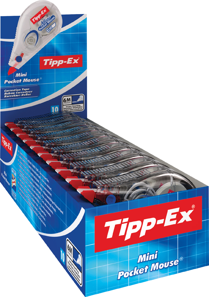 Tipp-Ex Korrekturroller Mini Pocket Mouse, 5 mm x 6 m, 10er von Tipp-Ex