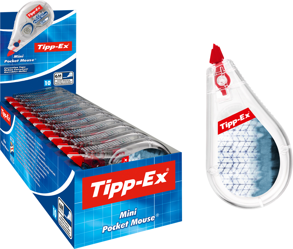 Tipp-Ex Korrekturroller Mini Pocket Mouse Dekor,10er Display von Tipp-Ex