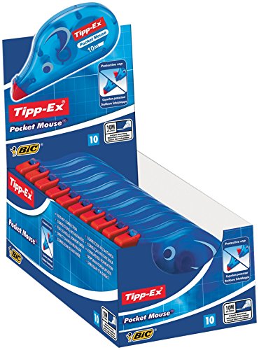 Tipp-Ex Korrekturroller Pocket Mouse mit Schutzkappe, 10m x 4.2mm, 10er Pack, Ideal für das Büro, das Home Office oder die Schule Tipp-Ex Korrekturroller Pocket Mouse mit Schutzkappe, 10m x 4.2mm, 10er Pack, Ideal für das Büro, das Home Office oder die Schule von Tipp-Ex