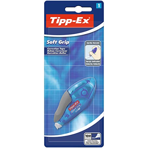Tipp-Ex Korrekturroller Soft Grip, 10 m x 4.2 mm, 1er Pack, Ideal für das Büro, das Home Office oder die Schule von Tipp-Ex