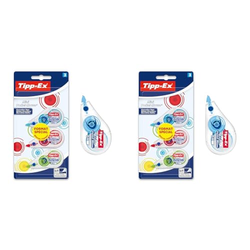 Tipp-Ex Mini Pocket Mouse Pack 3 Band Korrektionsverglasung, 3 Stück (2er Pack) von BIC