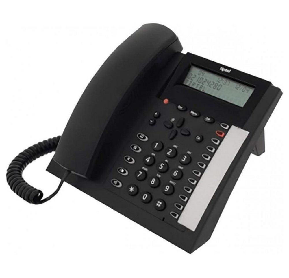 Tiptel 1020 - Telefon mit Schnur - schwarz Kabelgebundenes Telefon von Tiptel