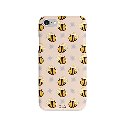 Tirita Kratzfeste Handyhülle - Schutzhülle Hard Cover Kompatibel mit iPhone 7/8/SE 2020/SE 2022 [24- Fliegende Honigbienen Hummel] Langlebiger Telefonschutz mit trendigen HD-Designs, lebendige Farben von Tirita