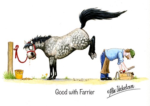 Funny Pferd Grußkarte. Gut mit Farrier von Alex Underdown. Eine tolle Karte für Pferd Riders von Tirrito