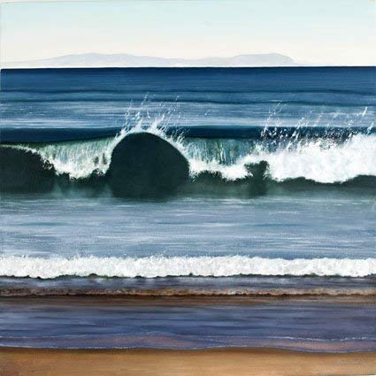 West Coast Wave Art Landscape or Seascape Greeting Card by Heather Blanchard von Tirrito